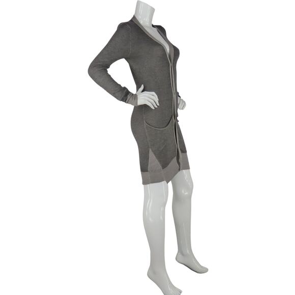 Diesel Black Gold Italy Made Long Oversized Cardigan Knit Wool Sweater Dress XXS - Picture 3 of 7